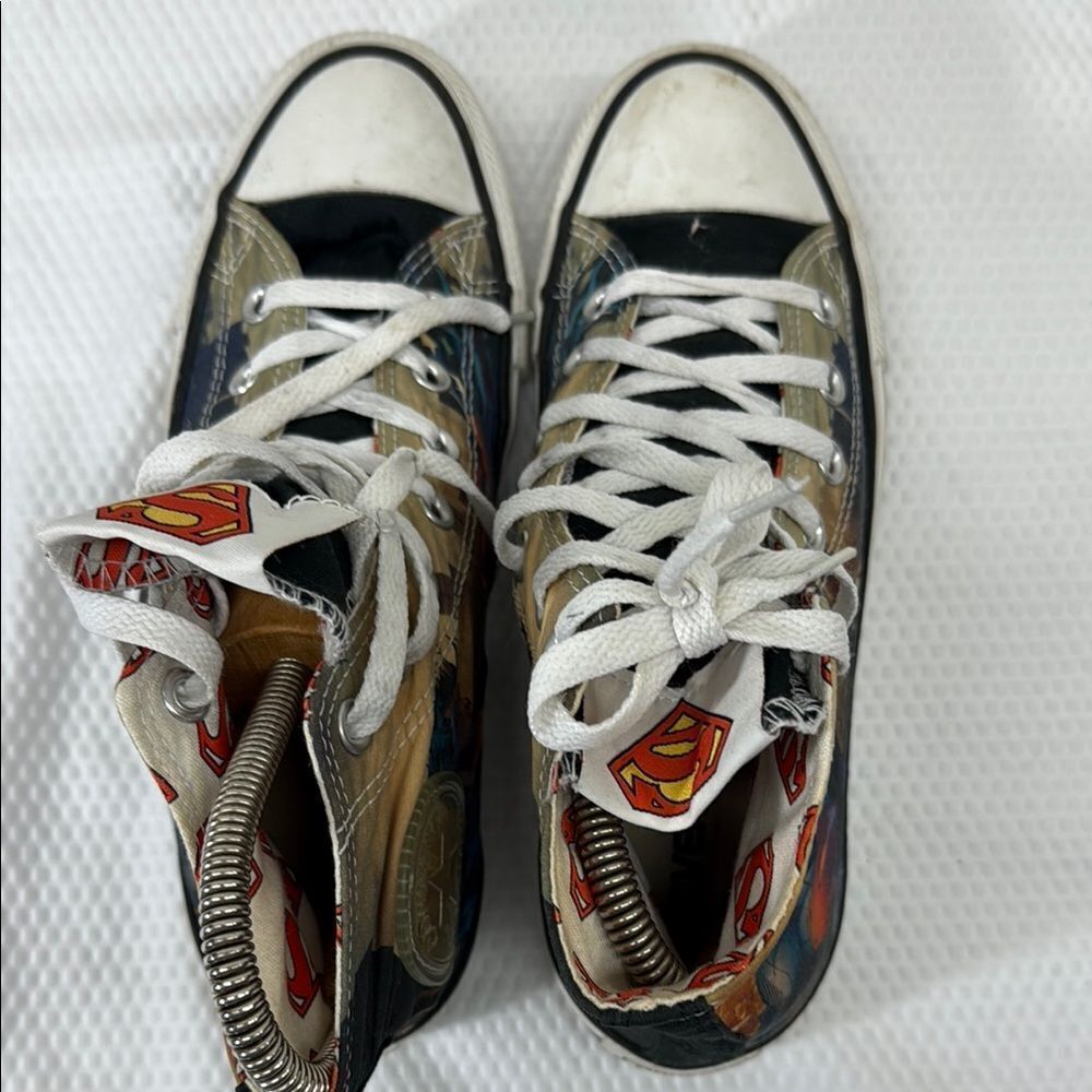 Converse All-Star and DC Comics Superman High-Top Sneakers Size 8 - Picture 6 of 12